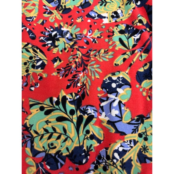 3 pair bundle Lularoe Tall Curvy Leggings Floral Print Green Black Red Womens - Picture 4 of 5